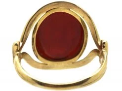 Victorian 18ct Gold & Carnelian Signet Ring With Intaglio Of A Sailing Ship 11 Victorian 18ct Gold & Carnelian Signet Ring With Intaglio Of A Sailing Ship -Antique Jewellery Company DSC03763 scaled 1