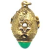 Edwardian 15ct Gold Egg Charm Set With Chrysoprase & Natural Split Pearls 1 Edwardian 15ct Gold Egg Charm Set With Chrysoprase & Natural Split Pearls -Antique Jewellery Company DSC03818