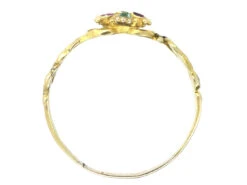 18ct Gold Late Georgian Gem Set Posy Ring -Antique Jewellery Company DSC03821