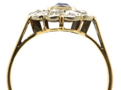 Edwardian 14ct Gold, Sapphire & Rose Diamond Cluster Ring 11 Edwardian 14ct Gold, Sapphire & Rose Diamond Cluster Ring -Antique Jewellery Company DSC03858