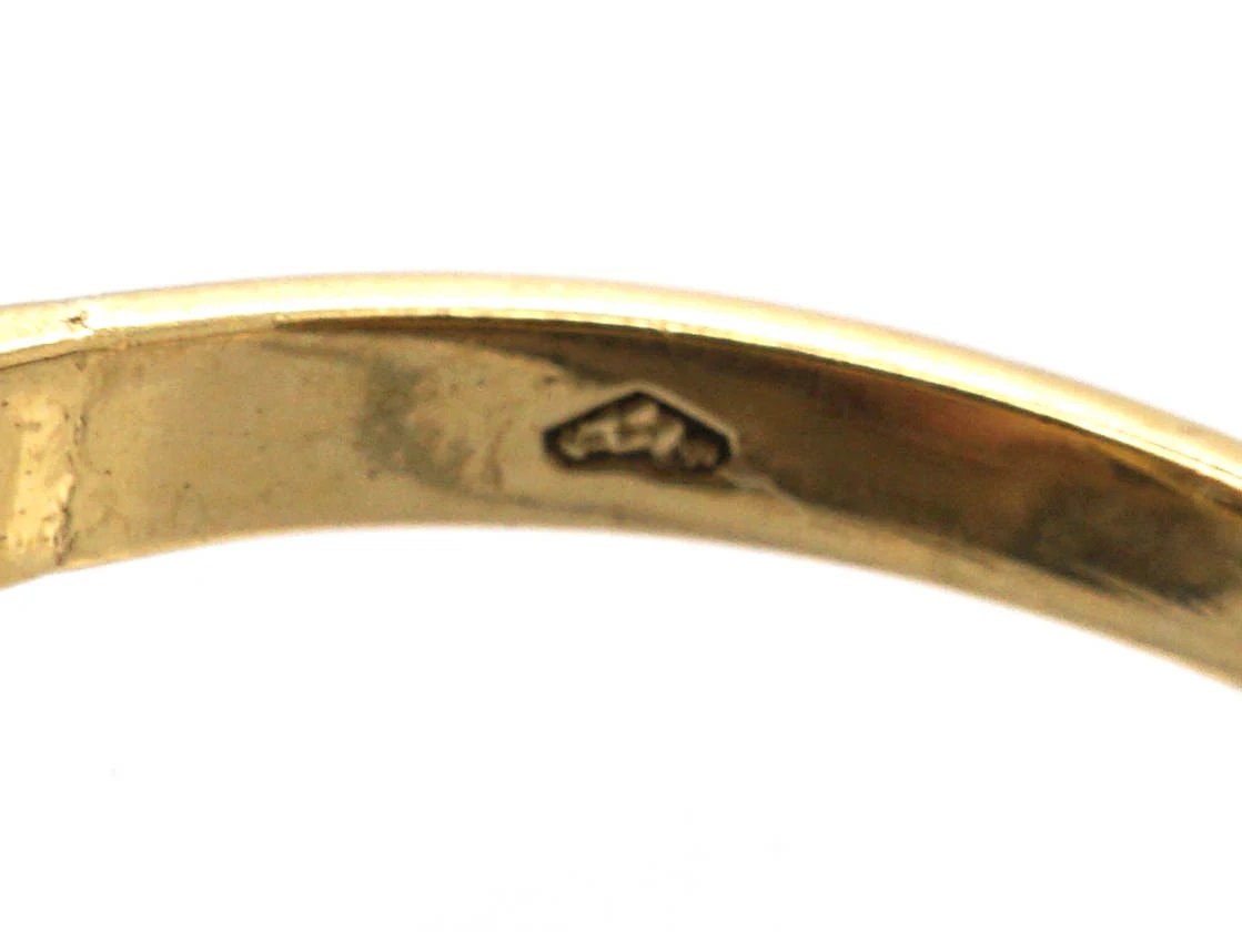 Edwardian 14ct Gold, Sapphire & Rose Diamond Cluster Ring 8 Edwardian 14ct Gold, Sapphire & Rose Diamond Cluster Ring - Image 6