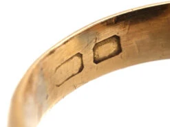 Victorian 18ct Gold & Bloodstone Signet Ring With Zig Zag Shoulders -Antique Jewellery Company DSC03908