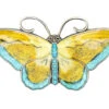 Silver, Yellow & Blue Enamel Butterfly Brooch 2 Silver, Yellow & Blue Enamel Butterfly Brooch -Antique Jewellery Company DSC03911