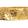 Edwardian 18ct Gold Large Wedding Ring Engraved With Ivy & Hearts 1 Edwardian 18ct Gold Large Wedding Ring Engraved With Ivy & Hearts -Antique Jewellery Company DSC03950