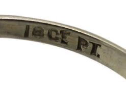 Art Deco 18ct White Gold & Platinum Ring Set With A Garnet With Diamond Set Shoulders -Antique Jewellery Company DSC03971 1