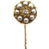 Victorian 15ct Gold, Natural Split Pearl & Diamond Tie Pin -Antique Jewellery Company DSC03984 2