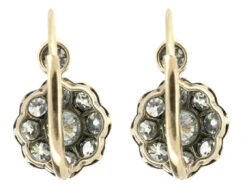 French Diamond Cluster Earrings -Antique Jewellery Company DSC04035