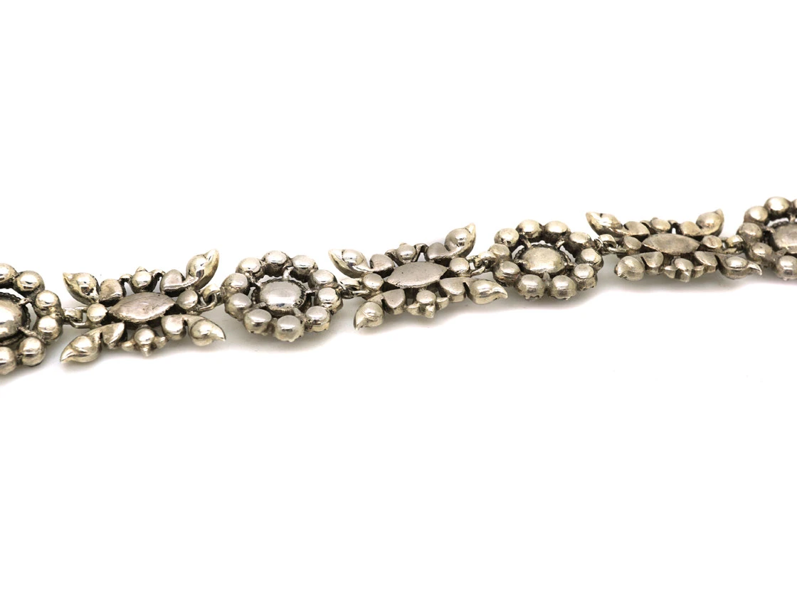 French 19th Century Silver & Paste Bracelet 6 French 19th Century Silver & Paste Bracelet - Image 4