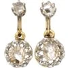 Early 20th Century 18ct Gold & Platinum, Rose Diamond Drop Earrings 2 Early 20th Century 18ct Gold & Platinum, Rose Diamond Drop Earrings -Antique Jewellery Company DSC04082 scaled 1