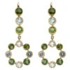Edwardian 18ct Gold Peridot & Aquamarine Drop Earrings -Antique Jewellery Company DSC04153