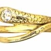 Early 20th Century 14ct Gold Snake Ring Set With A Diamond -Antique Jewellery Company DSC04172 scaled 1