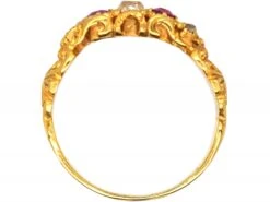Early 19th Century 18ct Gold, Ruby & Diamond Five Stone Ring -Antique Jewellery Company DSC04227 scaled 1