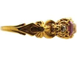 Early 19th Century 18ct Gold, Ruby & Diamond Five Stone Ring -Antique Jewellery Company DSC04231 scaled 1