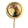 Victorian 18ct Gold Rock Crystal Reverse Intaglio Tie Pin Of A Pheasant -Antique Jewellery Company DSC04233