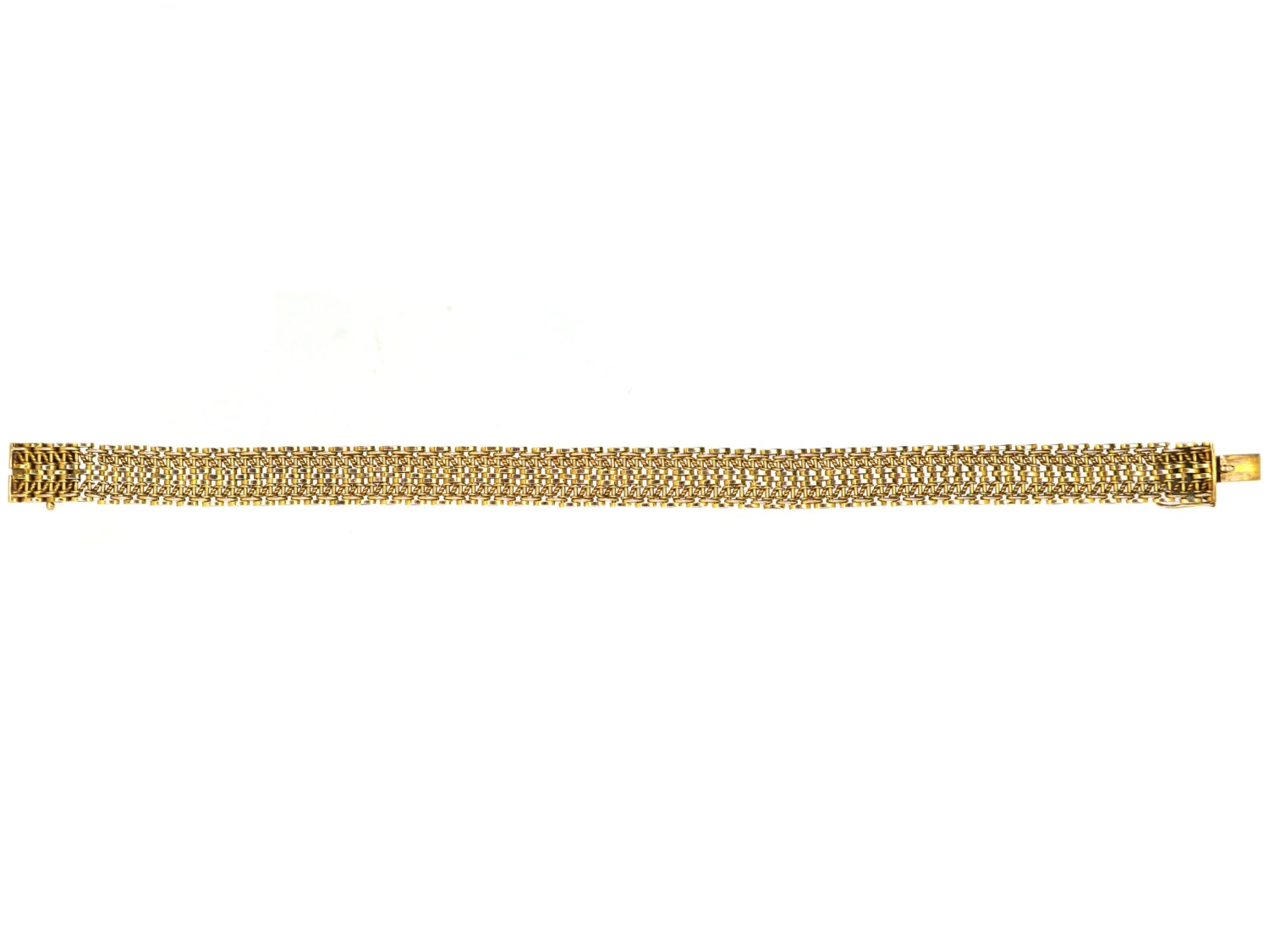 Edwardian 15ct Gold Ornate Articulated Bracelet 4 Edwardian 15ct Gold Ornate Articulated Bracelet - Image 2