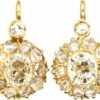 Late 19th Century 18ct Gold, Diamond Cluster Earrings 2 Late 19th Century 18ct Gold, Diamond Cluster Earrings -Antique Jewellery Company DSC04328 scaled 1
