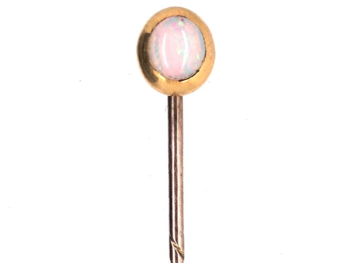 Edwardian 15ct Gold & Opal Tie Pin 3 Edwardian 15ct Gold & Opal Tie Pin