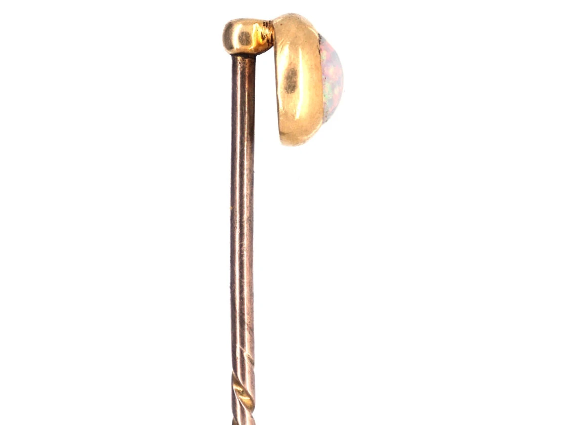 Edwardian 15ct Gold & Opal Tie Pin 6 Edwardian 15ct Gold & Opal Tie Pin - Image 4