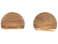 9ct Gold Stripe & Curve Earrings