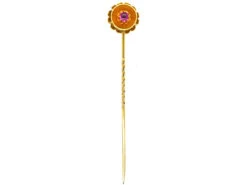 Victorian 15ct Gold & Ruby Tie Pin 7 Victorian 15ct Gold & Ruby Tie Pin -Antique Jewellery Company DSC04355b
