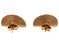 9ct Gold Stripe & Curve Earrings 7 9ct Gold Stripe & Curve Earrings -Antique Jewellery Company DSC04357
