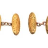 Victorian 15ct Gold Engraved Oval Cufflinks 1 Victorian 15ct Gold Engraved Oval Cufflinks -Antique Jewellery Company DSC04366