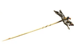 Edwardian Rose Diamond & Enamel Racehorse & Jockey Tie Pin 11 Edwardian Rose Diamond & Enamel Racehorse & Jockey Tie Pin -Antique Jewellery Company DSC04385 1