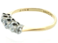 18ct Gold Diamond Five Stone Ring 15 18ct Gold Diamond Five Stone Ring -Antique Jewellery Company DSC04491 2