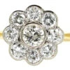18ct Gold & Platinum Diamond Daisy Cluster Ring