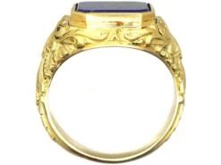 Edwardian 18ct Gold Signet Ring Set With Lapis Lazuli 9 Edwardian 18ct Gold Signet Ring Set With Lapis Lazuli -Antique Jewellery Company DSC04542 1