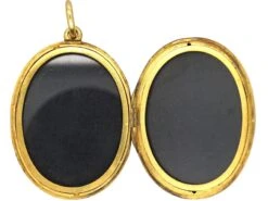 Victorian 18ct Gold Wave Locket With Natural Split Pearl & Blue Enamel Motif -Antique Jewellery Company DSC04549 scaled 1