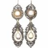 Early 19th Century Diamond & Pearl Long Drop Earrings