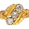 Art Nouveau 18ct Gold Leaves & Diamonds Ring -Antique Jewellery Company DSC04560