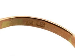 Art Nouveau 18ct Gold Leaves & Diamonds Ring -Antique Jewellery Company DSC04573