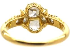 Victorian 18ct Gold Ring Set With Two Pear Shaped Old Mine Cut Diamonds -Antique Jewellery Company DSC04574 scaled 1