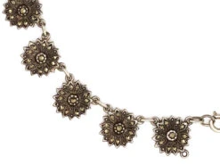 Silver ​& Marcasite Flower Motif Necklace -Antique Jewellery Company DSC04626