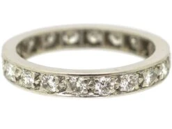 Art Deco Platinum & Diamond Eternity Ring 9 Art Deco Platinum & Diamond Eternity Ring -Antique Jewellery Company DSC04649 scaled 1