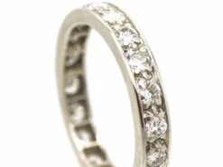 Art Deco Platinum & Diamond Eternity Ring 7 Art Deco Platinum & Diamond Eternity Ring -Antique Jewellery Company DSC04659 scaled 1