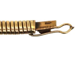 9ct Gold Snake Necklace With Ruby Eyes -Antique Jewellery Company DSC04746 1