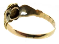 Late Georgian 15ct Gold Gem Set Token Of Affection Ring -Antique Jewellery Company DSC04777