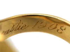 Edwardian 18ct Gold Signet Ring With Onyx Intaglio Of A Rearing Horse With Flag -Antique Jewellery Company DSC04791