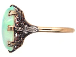 Art Deco 18ct Gold Large Opal Ring -Antique Jewellery Company DSC04837
