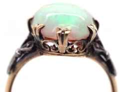 Art Deco 18ct Gold Large Opal Ring -Antique Jewellery Company DSC04841