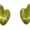 Silver Gilt Green Enamel Lily Pad Earrings By Finn Jensen 2 Silver Gilt Green Enamel Lily Pad Earrings By Finn Jensen -Antique Jewellery Company DSC04843 1