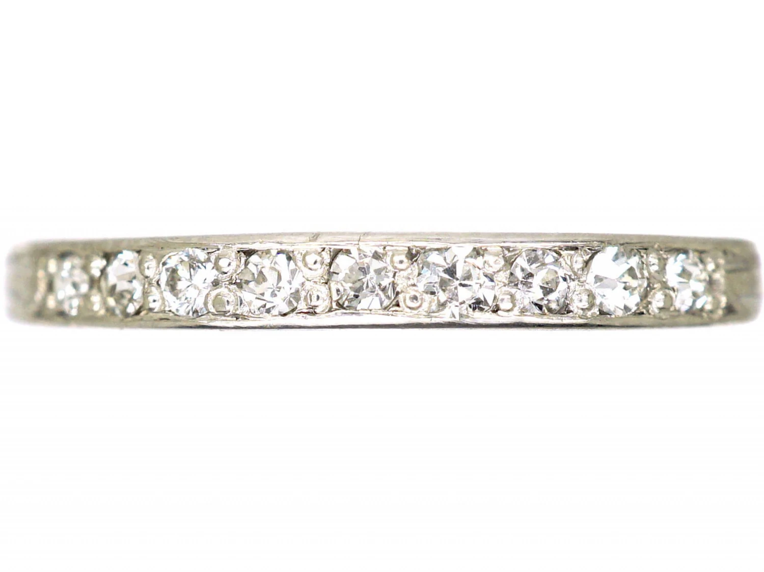 Art Deco Platinum & Diamond Half Eternity Ring 3 Art Deco Platinum & Diamond Half Eternity Ring