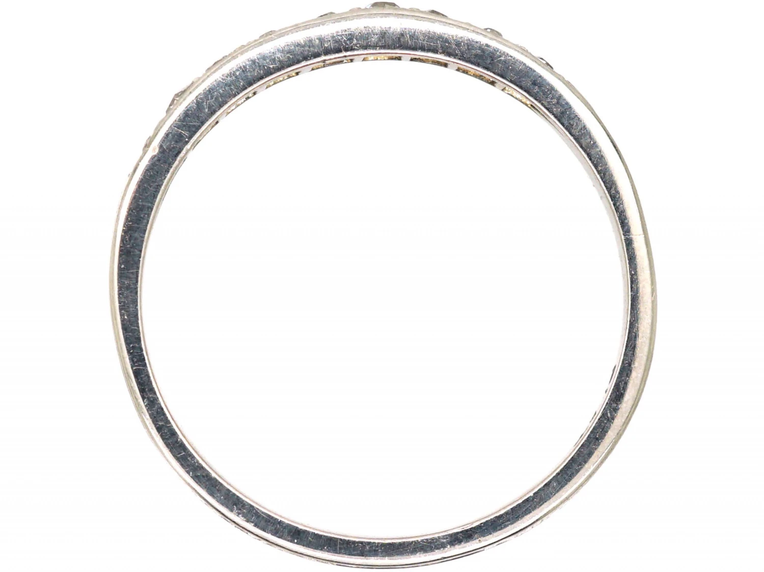 Art Deco Platinum & Diamond Half Eternity Ring 5 Art Deco Platinum & Diamond Half Eternity Ring - Image 3