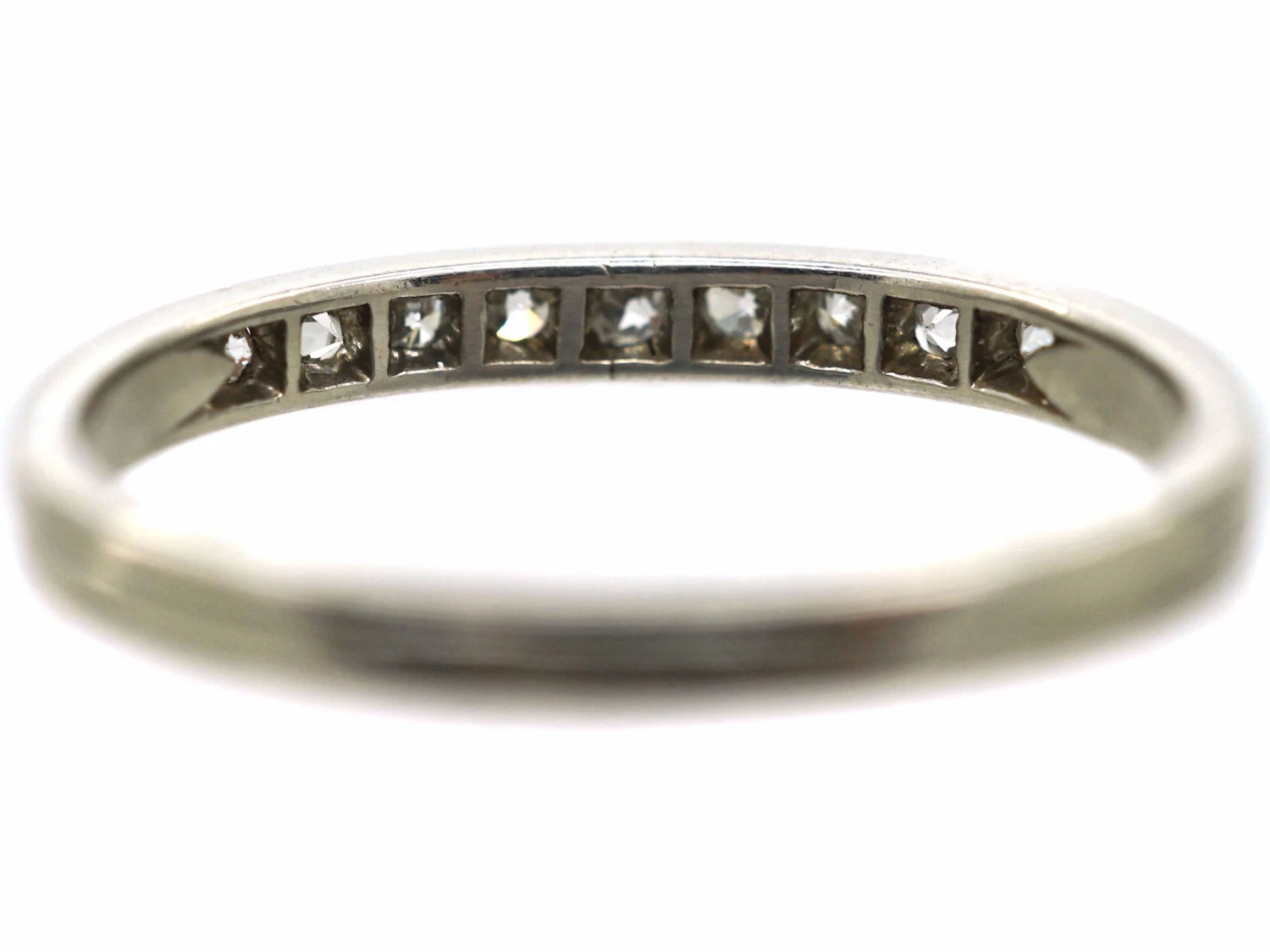 Art Deco Platinum & Diamond Half Eternity Ring 6 Art Deco Platinum & Diamond Half Eternity Ring - Image 4