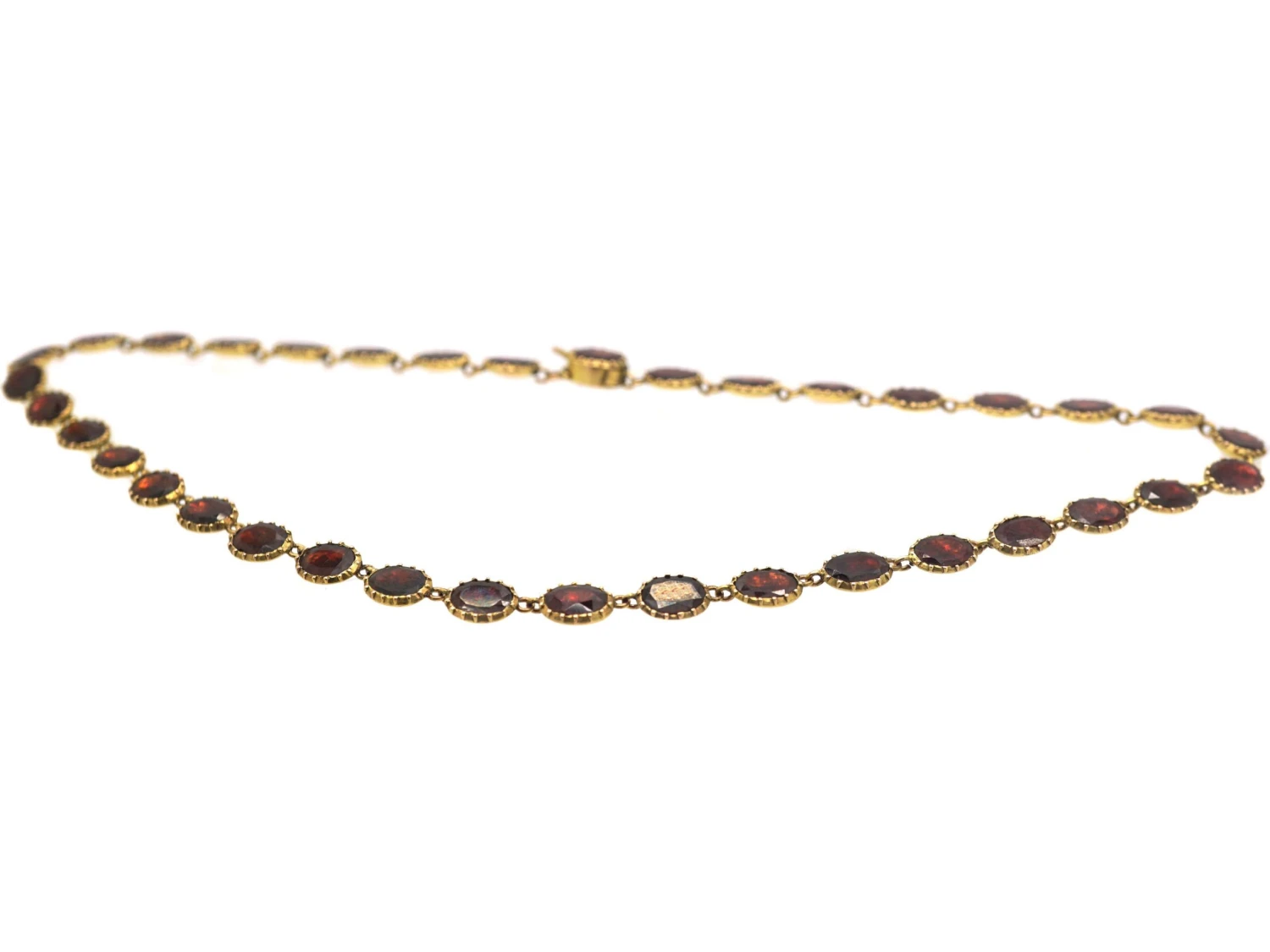 Georgian Gold Garnet Riviere Necklace 4 Georgian Gold Garnet Riviere Necklace - Image 2