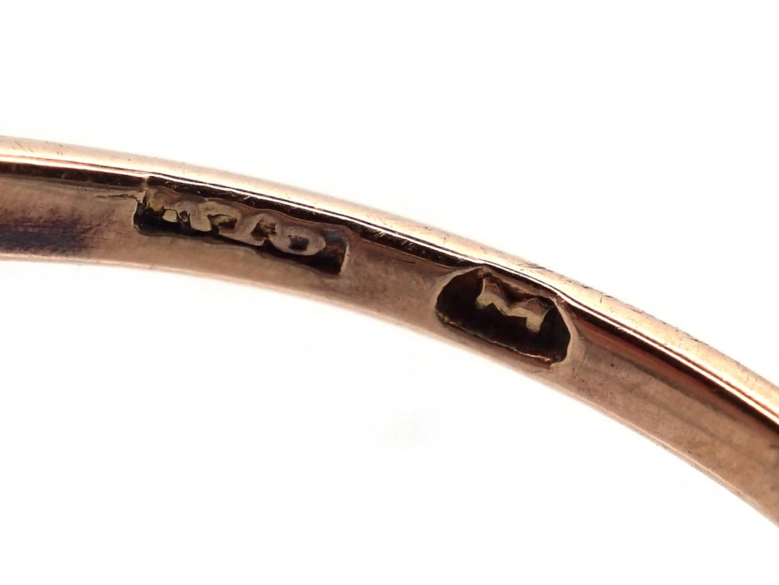 Art Nouveau Platinum & 18ct Gold, Natural Split Pearls & Diamond Ring 11 Art Nouveau Platinum & 18ct Gold, Natural Split Pearls & Diamond Ring - Image 9