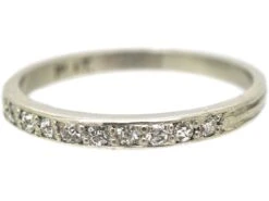 Art Deco Platinum & Diamond Half Eternity Ring 15 Art Deco Platinum & Diamond Half Eternity Ring -Antique Jewellery Company DSC04871 scaled 1